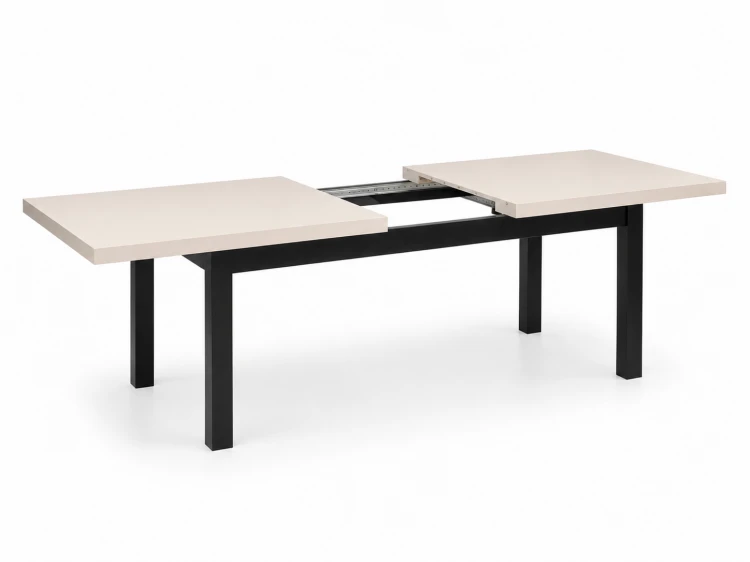 Stół R-7 90x170-250 cm Czarny + Kaszmir z rozsuniętym blatem przed dołożeniem wkładki.png