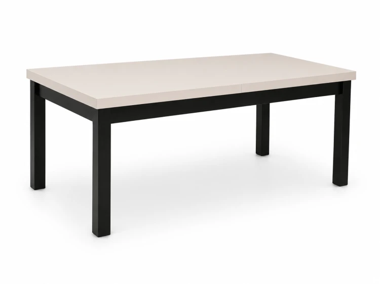Stół R-7 Czarny z blatem Kaszmir 100x200/300 cm przed rozłożeniem