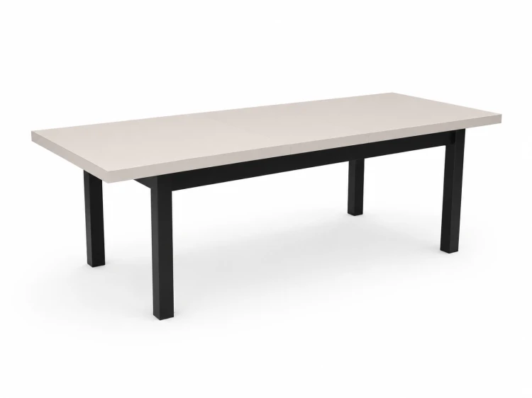 Stół R-7 Czarny z blatem Kaszmir 100x200/300 cm po rozłożeniu