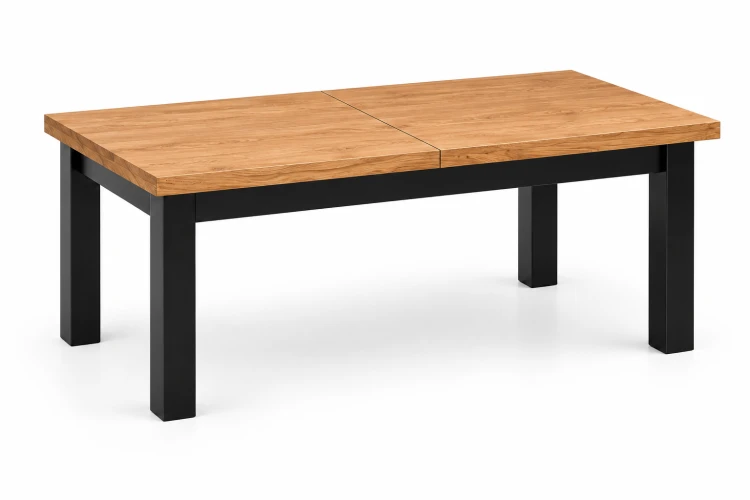 Stół Czarny + Fornir Dębowy złożony miniatura dla rozmiaru 90x160-210 cm